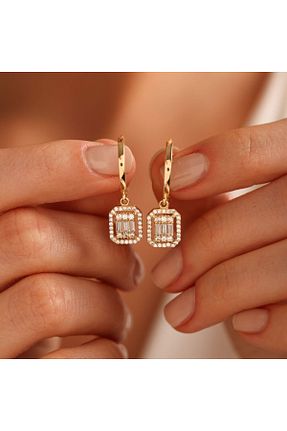 گوشواره طلا رنگی زنانه 8 عیار Sembol Gold - کد 742992405