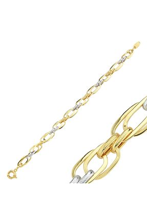 دستبند طلا سفید زنانه 8 عیار Sembol Gold - کد 49529651