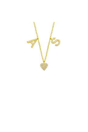 گردنبند نقره طلائی زنانه 925 عیار beonejewelry - کد 873932812