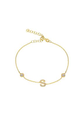 دستبند نقره طلائی زنانه 925 عیار beonejewelry - کد 873932778