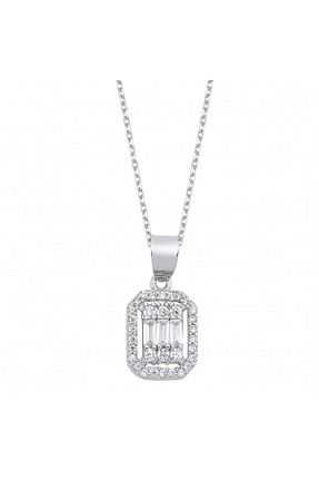 گردنبند طلا سفید زنانه 14 عیار Sembol Gold - کد 97817060