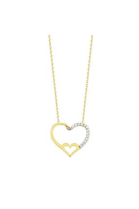 گردنبند طلا سفید زنانه 14 عیار Sembol Gold - کد 42856052