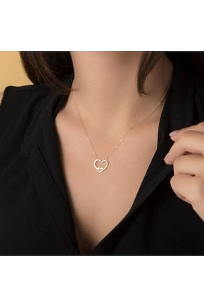 گردنبند طلا سفید زنانه 14 عیار Sembol Gold - کد 42856052