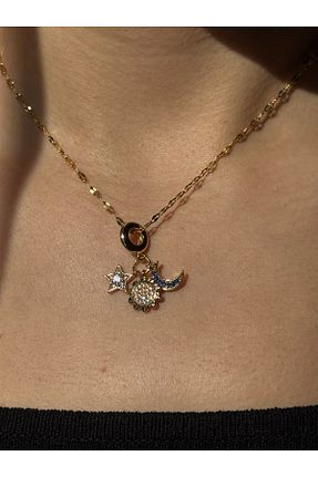گردنبند استیل ( فولاد ) طلائی زنانه استیل (فولاد) ESMECO - کد 873956631