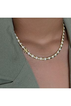 گردنبند استیل ( فولاد ) طلائی زنانه روکش طلا neslyaccessories - کد 839351077