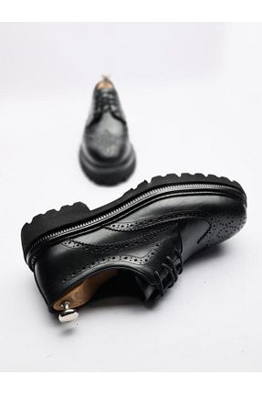 کفش کلاسیک مشکی مردانه چرم خالص İBAY - کد 874000585