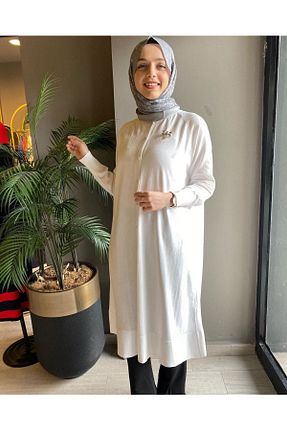 تونیک حجاب بنفش زنانه بافت Invee - کد 873980052