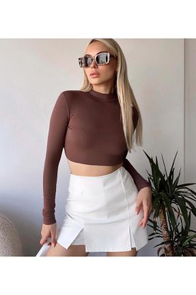 تونیک قهوه ای زنانه لیکرا ESVE BUTİK - کد 874046341