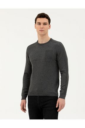 پلیور طوسی مردانه ساده Pierre Cardin - کد 829105140