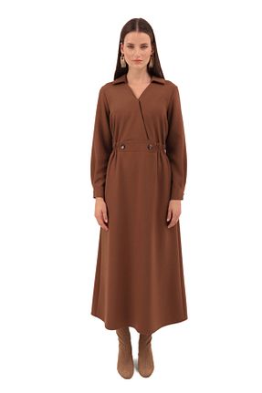 لباس حجاب قهوه ای زنانه رگولار Aker - کد 771540998
