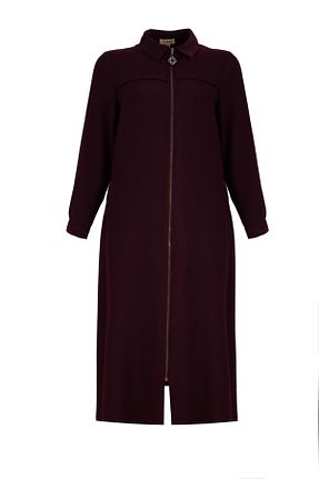 کلاه و ابایا زرشکی زنانه پلی استر Aker - کد 783433758