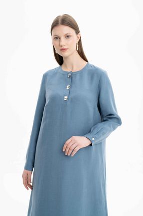 لباس حجاب سرمه ای زنانه رگولار Aker - کد 816004335