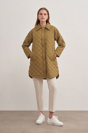 کاپشن حجاب خاکی زنانه رگولار Aker - کد 849092155