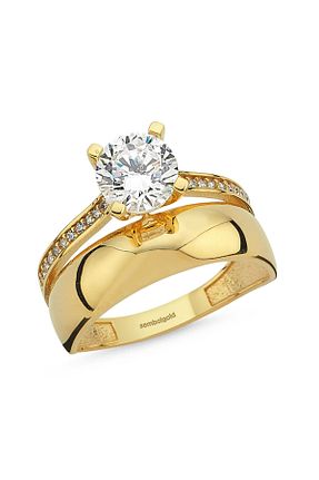 انگشتر طلا طلائی زنانه 8 عیار Sembol Gold - کد 61305407