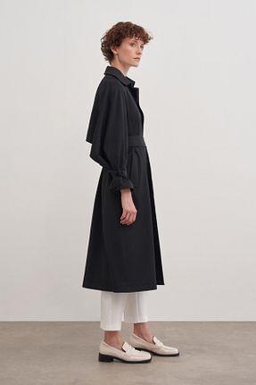 ترنچکت حجاب مشکی زنانه پنبه پلی استر Aker - کد 852667277