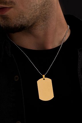 گردنبند استیل ( فولاد ) زرد مردانه استیل (فولاد) vogutima - کد 874073885