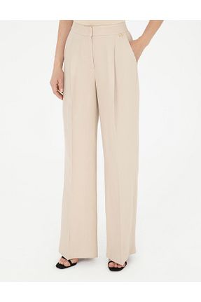 شلوار بژ زنانه مخلوط کتان Pierre Cardin - کد 832739123