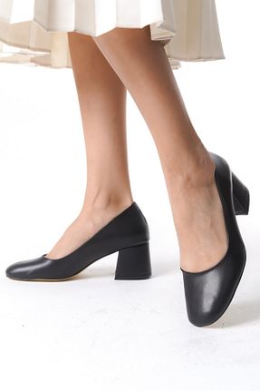 کفش پاشنه بلند کلاسیک مشکی زنانه چرم لاکی Ayakkabı Podyumum - کد 874093936