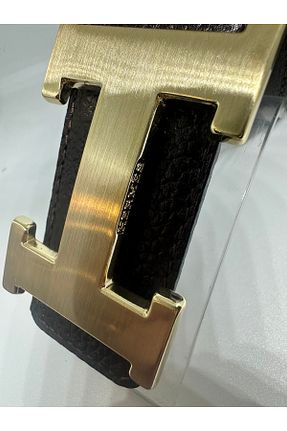 کمربند قهوه ای مردانه چرم خالص Yurtsever - کد 874093327