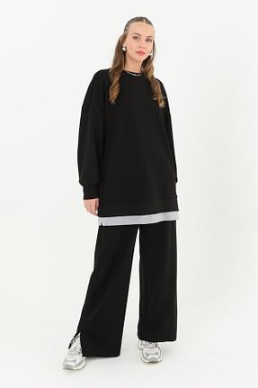 ست بالاتنه و پائین تنه مشکی زنانه بافتنی Puane - کد 874091998