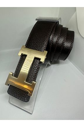 کمربند قهوه ای مردانه چرم خالص Yurtsever - کد 874093327