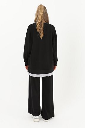 ست بالاتنه و پائین تنه مشکی زنانه بافتنی Puane - کد 874091998