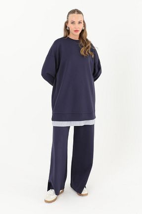 ست بالاتنه و پائین تنه طوسی زنانه بافتنی Puane - کد 874092004
