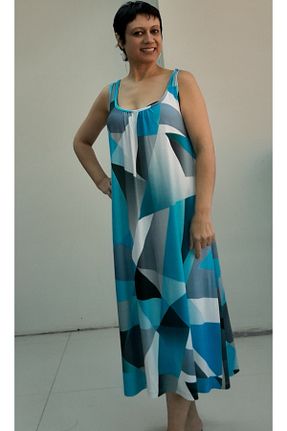 لباس سایز بزرگ آبی زنانه Penye Mertcan Butik - کد 874093627