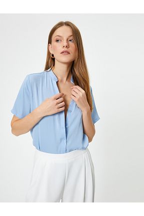 پیراهن آبی زنانه رگولار Koton - کد 830574531