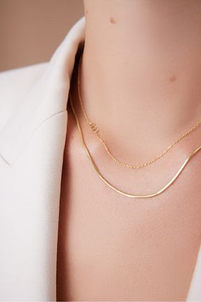 گردنبند نقره زرد زنانه 925 عیار orchards - کد 874137013