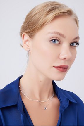 گردنبند نقره طوسی زنانه 925 عیار orchards - کد 874137391