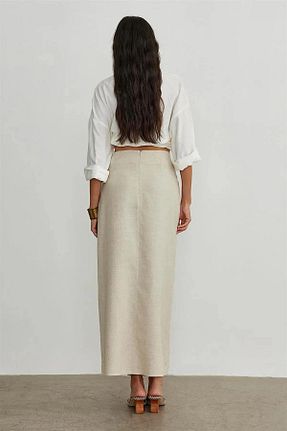 دامن بژ زنانه بافتنی The Moda - کد 832802394