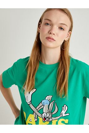 تیشرت بنفش زنانه Relaxed Koton - کد 828073038