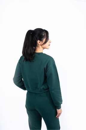 سوئیشرت سبز زنانه ساده GLAMWEAR - کد 874174856