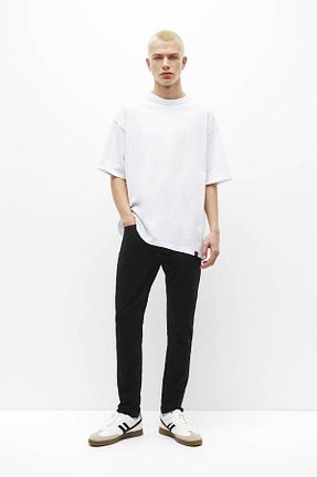 شلوار جین مشکی مردانه پاچه ساده Pull & Bear - کد 874230155