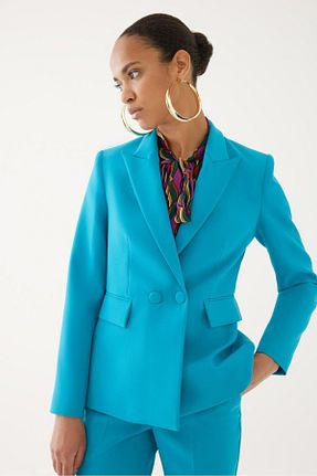 کت فیروزه ای زنانه اسلیم فیت Exquise - کد 797824159