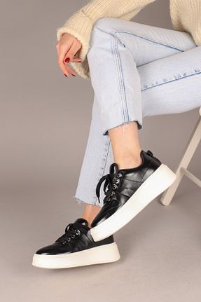 کفش اسنیکر مشکی زنانه بند دار Birikon - کد 874228747