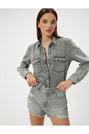 پیراهن طوسی زنانه Relaxed Koton - کد 832838373