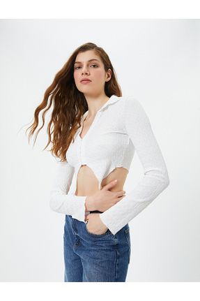 بلوز نباتی زنانه ساده Koton - کد 790049279