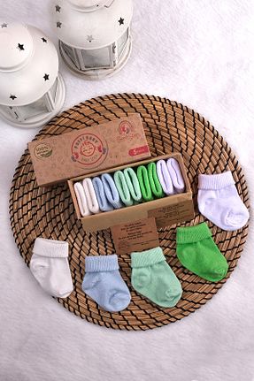 جوراب قهوه ای بچه گانه %100 پنبه poffibaby - کد 782636961