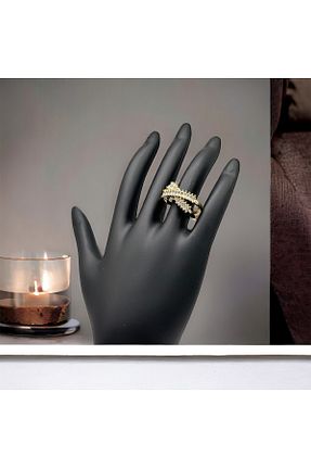 انگشتر استیل (فولاد) طلائی زنانه استیل (فولاد) WhosAccessories - کد 874290577