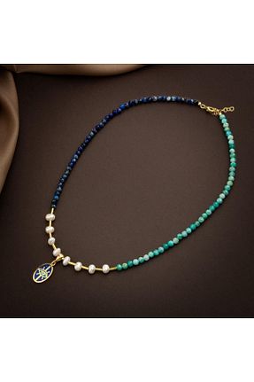 گردنبند جواهر رنگی زنانه سنگ OSMANLI DOĞAL TAŞ - کد 685253595