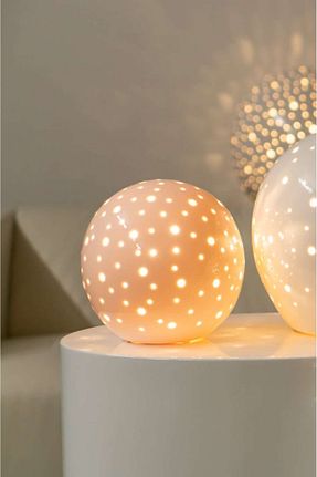 شمعدان و شمع گیر سفید سرامیک LALEZEN HOME - کد 874375348