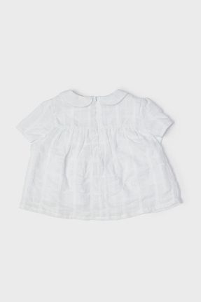 بلوز سفید بچه گانه ساده GB Baby - کد 819342222