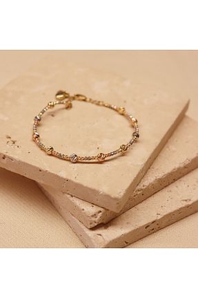 دستبند طلا سبز زنانه 14 عیار TAHAN MÜCEVHERAT - کد 874386066