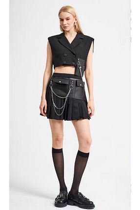 ست بالاتنه و پائین تنه مشکی زنانه بافتنی MONETA ANİTA - کد 874389969