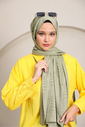 روسری خاکی پنبه پلی استر Butik - کد 874397125