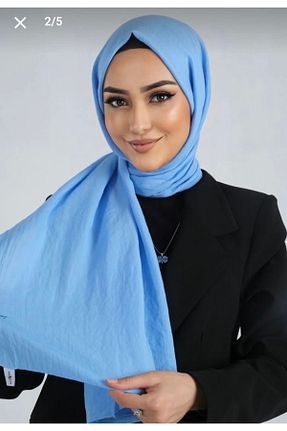 شال آبی زنانه ویسکون haremscarfs - کد 376089659