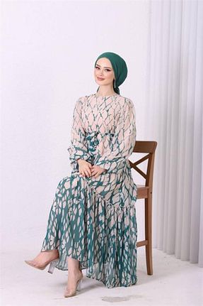 لباس حجاب سبز زنانه Relaxed dipmoda - کد 858339603