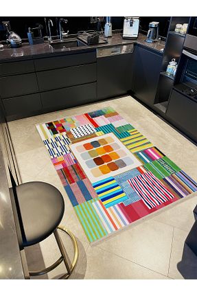 فرش رنگی قابل شستشو Rugs Modern Halı - کد 874399229